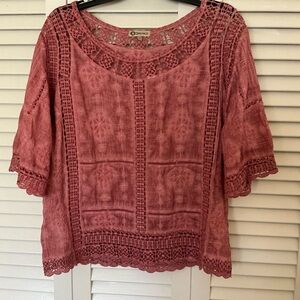 Democracy Lace Trim Blouse